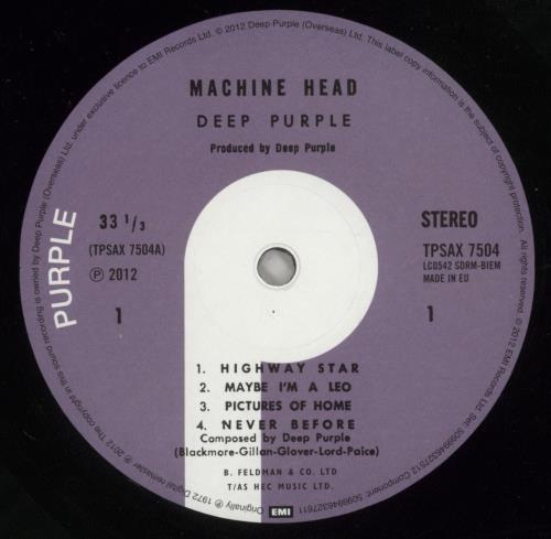 Deep Purple Machine Head (40th Anniversary Edition) UK 2-LP